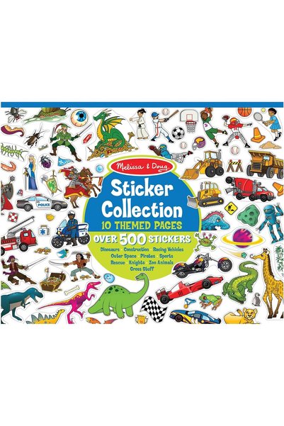 Generic كتاب ميليسا آند دوغ، 10 صفحات موضوعية، 500+ ملصق، أزرق