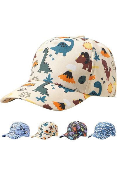 NALACAL Dinosaur Hat for Kids, Adjustable Cartoon Baseball Cap for Boys, Summ...