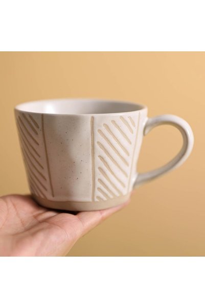 Generic Ceramic Coffee Mug,350ml Tea Cup for Office and Home (Beige)