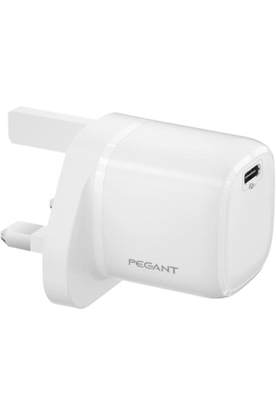 PEGANT شاحن جداري سريع 30 واط USB-C PD GaN، متوافق مع آيفون 15/14/13/12/11، س...