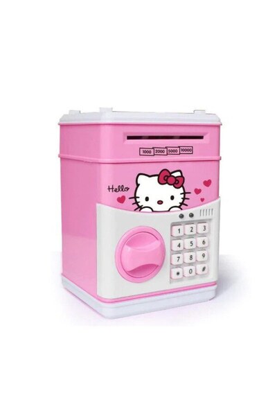 Fara brand Pusculita Electronica pentru Copii Hello Kitty, Seif cu PIN si Ali...