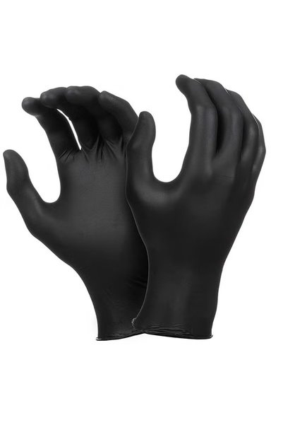Generic Brand Black & White Vinyl Disposable Gloves – Medium, Powder-Free, Latex-Free PVC Gloves