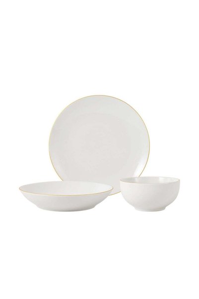 Noon East 18 piece Porcelain Dinnerware Set, Set for 6, Microwave & Dishwashe...