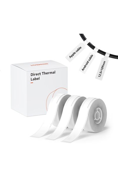 NiiMbot White Cable Label Maker Tape for D110/D11/D101 Label Maker