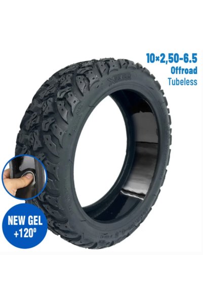 Xuancheng Anvelopă trotinetă electrică 10×2,50-6,5 Offroad Tubeless cu gel an...