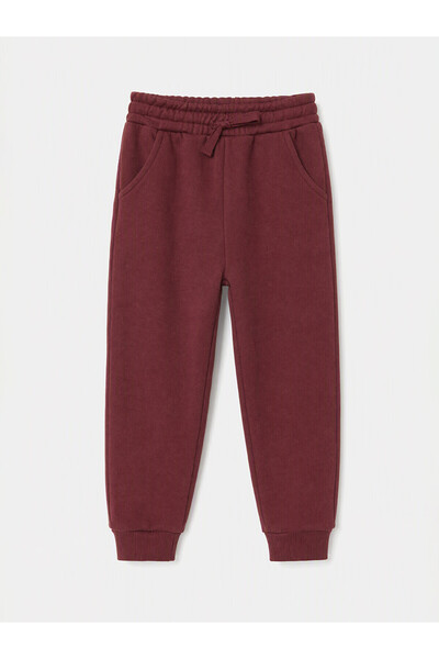LC Waikiki Özmarka New Season Burgundy Boys' Thick Jogger Sweatpants