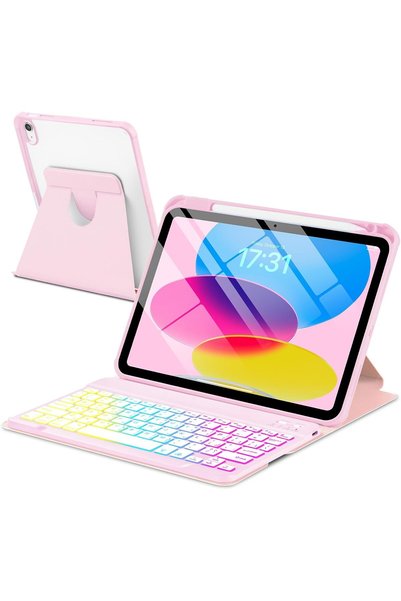 Generic غطاء مع لوحة مفاتيح عربية لجهاز iPad الجيل الحادي عشر والعاشر 11/10.9