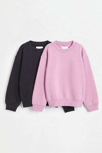 LEFTIES KIZ ÇOCUK Pack 2'li düz renk sweatshirt