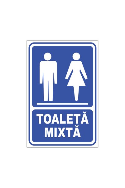 CUBIKA Indicator Toaleta Mixta, CUBIKA, Autocolant, 10x15 cm