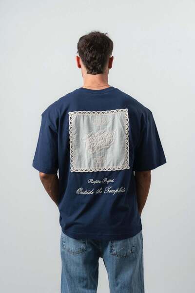 Respire Ανδρικό Oversized T-shirt, Βαμβακερό με γραφικό σχέδιο στην πλάτη, Κέ...