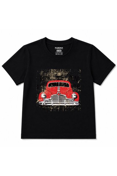 Rabona Fashion Clasic American 1976 – Tricou grafic pentru copii cu mașină ro...