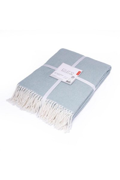 Detexpol Patura din bumbac acrilic 200x220 menta cu franjuri jacquard 126jb
