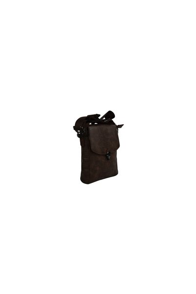 dukidasoturkiye Duki Daso Brown Crocodile Patterned Men's Messenger and Crossbody Shoulder Bag |   Summer Mt1156 Coffee