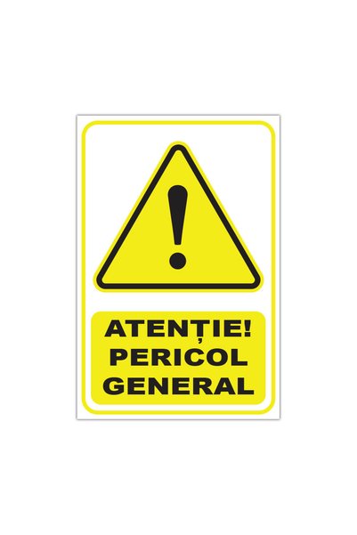 CUBIKA Indicator de avertizare "Atentie! Pericol general, CUBIKA, PVC 3 mm, 3...
