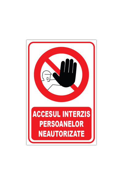 CUBIKA Indicator Acces Interzis Persoanelor Neautorizate, CUBIKA, PVC 3 mm, 1...
