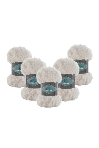 Alize Fur&Fur (599) 5 Τεμάχια 500 Γραμμάρια 250 Μέτρα Νήμα για Πλέξιμο Φαντασίας