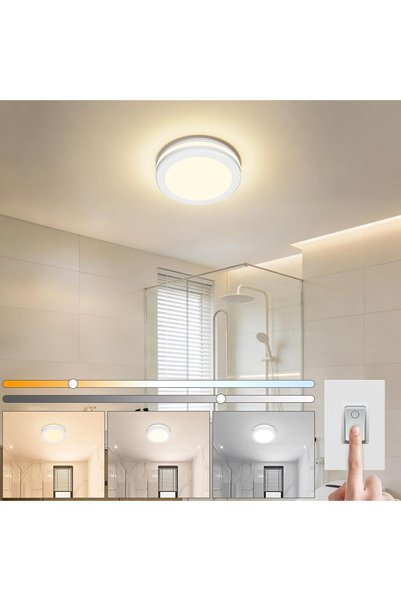 Generic مصباح سقف، إضاءة LED 3000k/4000k/5000k، مصباح سقف مقاوم للماء IP65 لل...