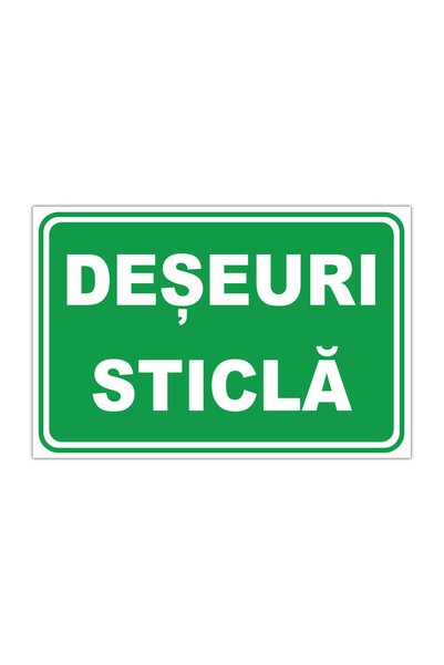 CUBIKA Indicator Deseuri Sticla, CUBIKA, PVC 3 mm, 45x30 cm