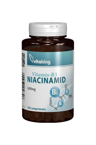 Vitaking Βιταμίνη Β3 Νιασιναμίδη 500 MG Vitaking, 100 δισκία