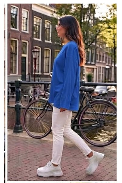 AÇELYA TEKSTİL Long Sleeve Cotton T-Shirt Oversize Wide Sleeve Women's Loose Long Basic T-Shirt