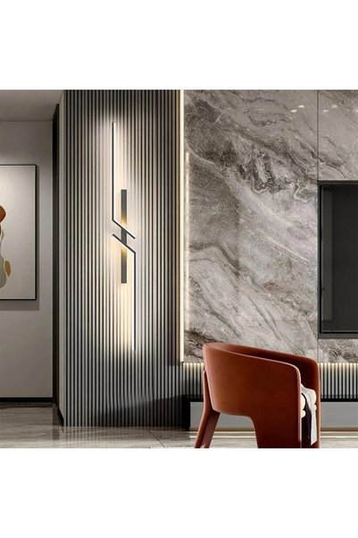 Generic （100CM，BLACK-Three color temperatures）Modern Creative Strip Led Wall ...