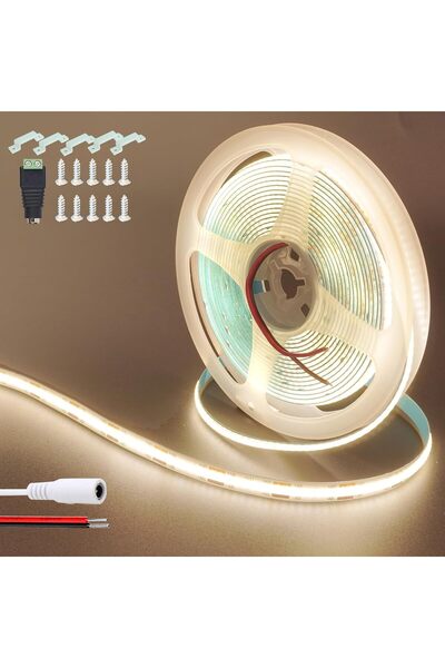 Generic 12V COB LED Strip Lights 16.4FT/5M(No Power Supply),Natural White 400...