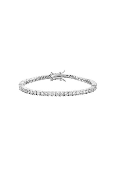 Ferlin Jewelry Pırlanta Kilit Döküm Su Yolu Bileklik 3 mm 18 CM