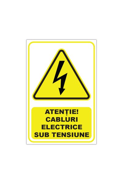 CUBIKA Indicator de avertizare "Atentie! Cabluri electrice sub tensiune, CUBI...