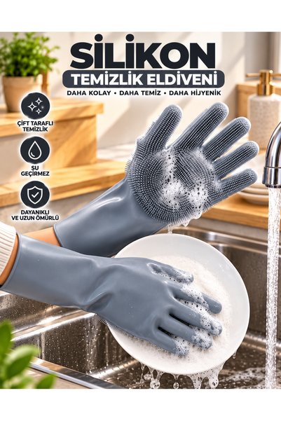 ESMANA LIVING Magic Gloves Sihirli Bulaşık Eldiveni Mutfak Banyo Temizleme Fı...