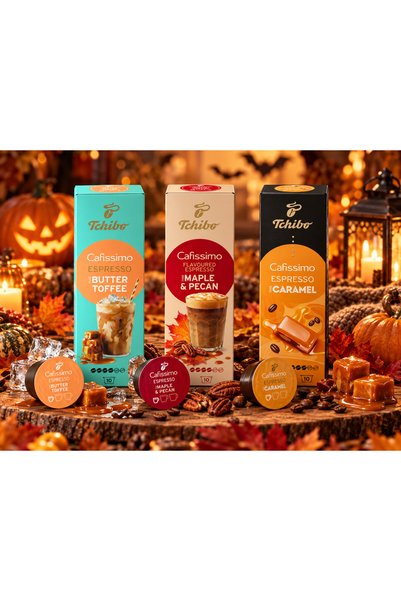 Tchibo Pachet capsule cafea Cafissimo Maple & Caramel Moments, 3 arome, 3 cut...