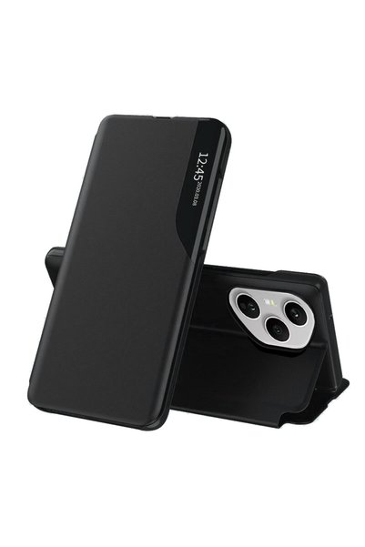 Asteroid Gsm Husa Honor 400 Pro Leather View flip tip carte, negru