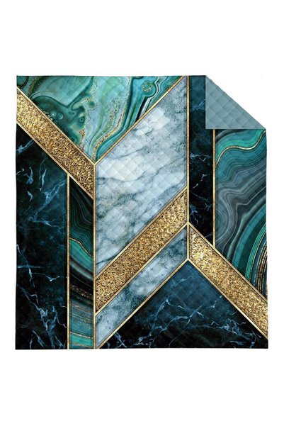 Detexpol Cuvertura pat, Detexpol, Model marmura, Poliester, 170 x 210 cm, Mul...