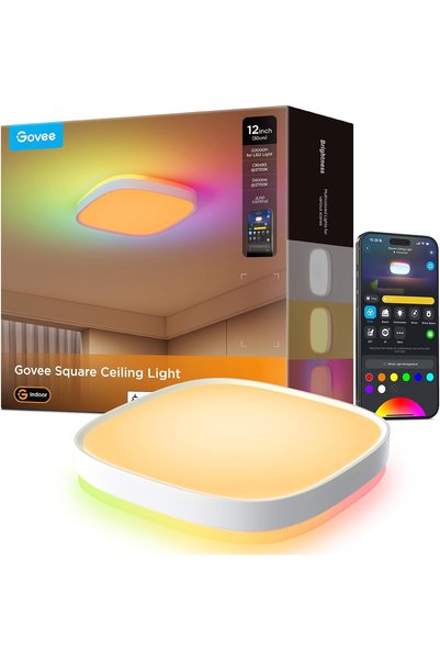 Generic مصباح سقف LED ذكي بتقنية RGBIC بقوة 2400 لومن، متوافق مع نظام Matter ...