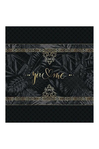 Detexpol Cuvertură de pat You and Me leaves, Poliester, Multicolor, 170x210cm