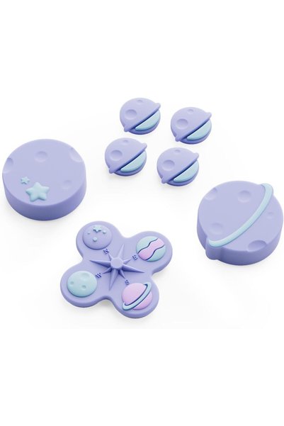 Generic مجموعة أغطية أزرار D-Pad وأغطية عصا التحكم متوافقة مع سويتش 2، وملصقا...