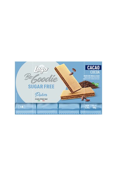 LAGO Napolitane cu cremă de cacao fără zahăr, 4x45g