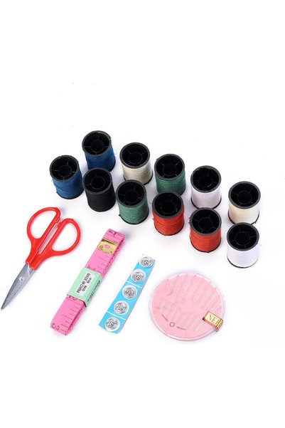 Lawazim Sewing Kit - a Complete Stitching set with Fine Point Needles Rust-re...