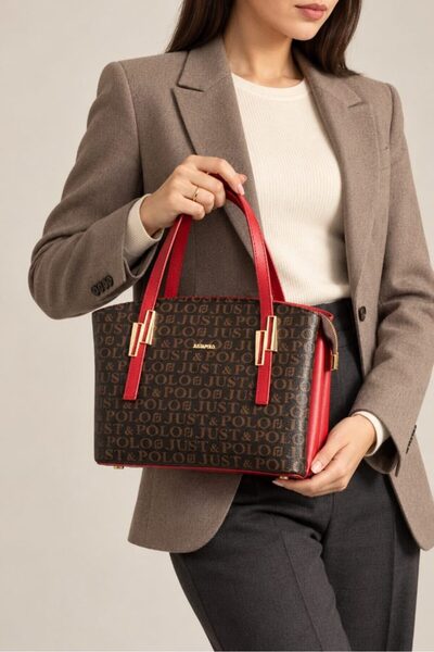 Just Polo Women's Hand and Shoulder Bag New Season Brown-Red