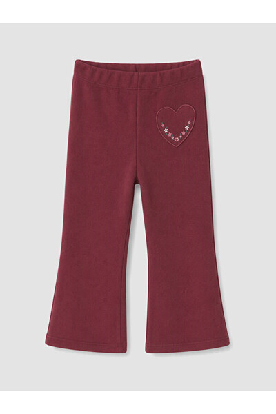 LC Waikiki Rmz Gi̇yi̇m Farkiyla Embroidered Girls' Spanish Flare Leggings