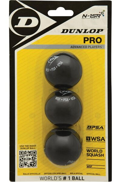 Generic DUNLOP Squash Balls Pro Double Yellow, Official Tournament Squash Ball