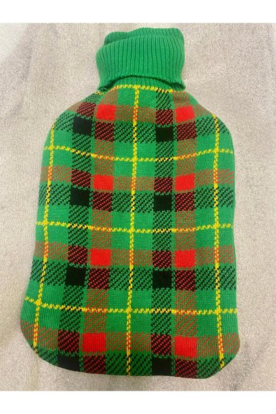 Generic Brand Green Colored Patterned Hot Water Bag with Cover (1800ml)