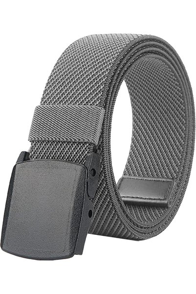 Generic Elastic Stretch Belts for Men and Women with No Metal Plastic Buckle ...