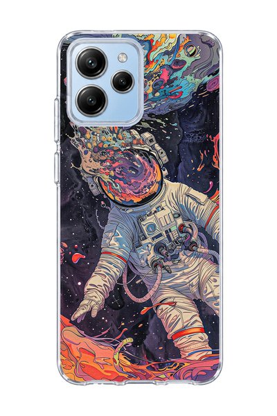 lelia Poco M6 Pro 5g Compatible Colorful Astronaut Printed Transparent Phone ...