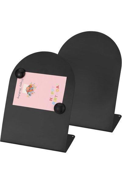Generic 2 PCS Magnetic Bulletin Boards with Anti-Tip Easel Stand, 11x8in Tabl...