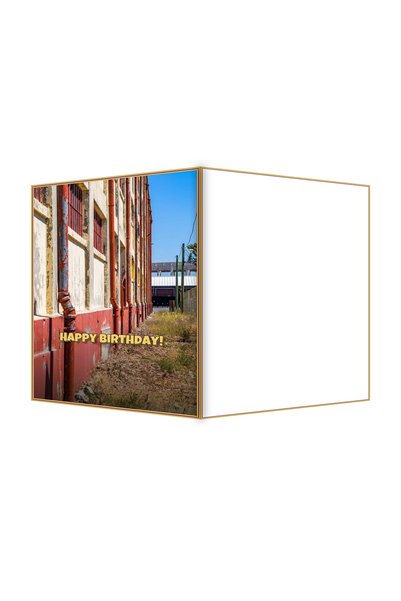 OEM Felicitare Aniversare Gard din Tevi Invechite, Design Rustic, 13.3x19.4 cm