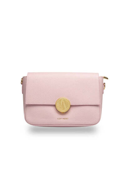 TORO NERO Anisa light pink leather women's handbag