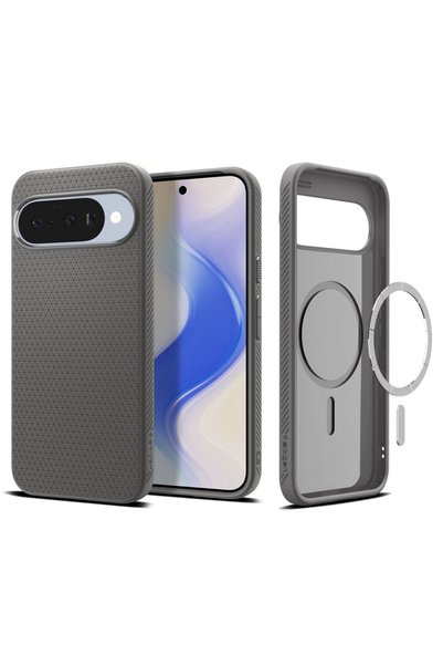 Spigen Husa Google Pixel 10 Liquid Air MagSafe, cenusiu