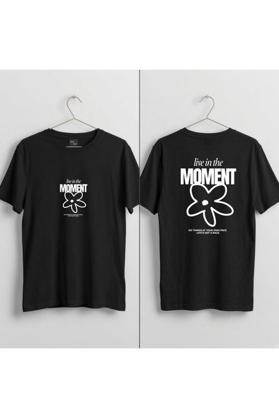 playwear Μπλουζάκι με στάμπα  "Live In The " από 100% βαμβάκι με λαιμόκοψη πο...
