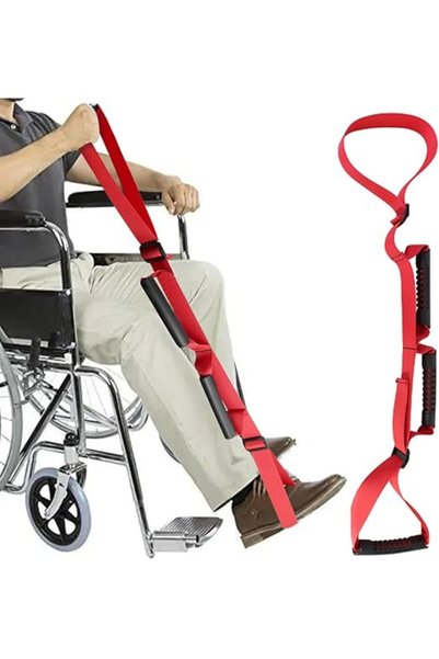HOFEESEA حزام رفع الساق المحمول القابل للتعديل مع مقابض مبطنة لدعم استبدال ال...