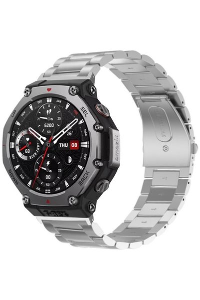 XGSM Brățară din oțel pentru Amazfit T-Rex 3, Argintie